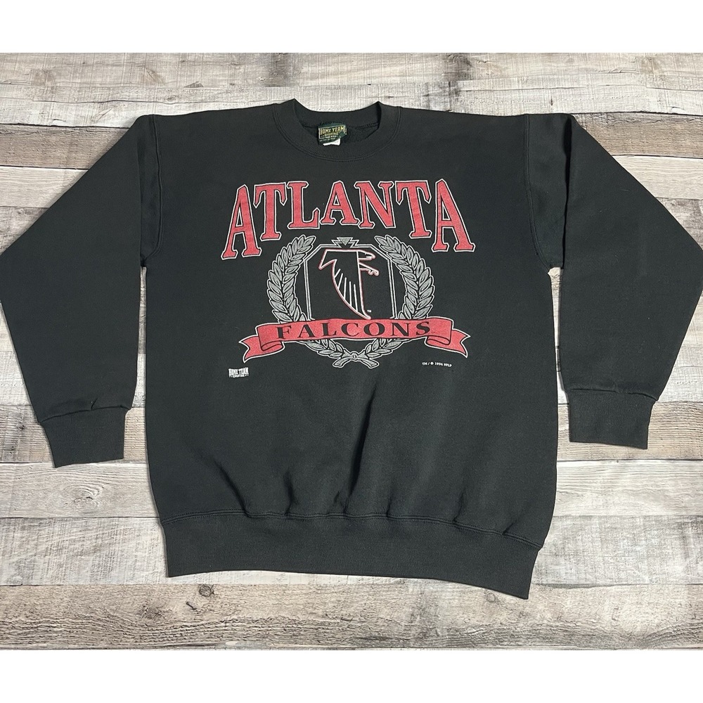 Atlanta Falcons Sweatshirt Size Large Black Vintage 90s NFL Football Sportswear